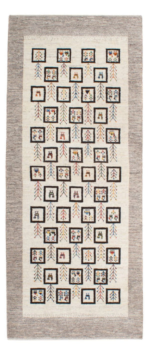 Tappeto corsia Tappeto Gabbeh - Loribaft Persero - 199 x 87 cm - naturale
