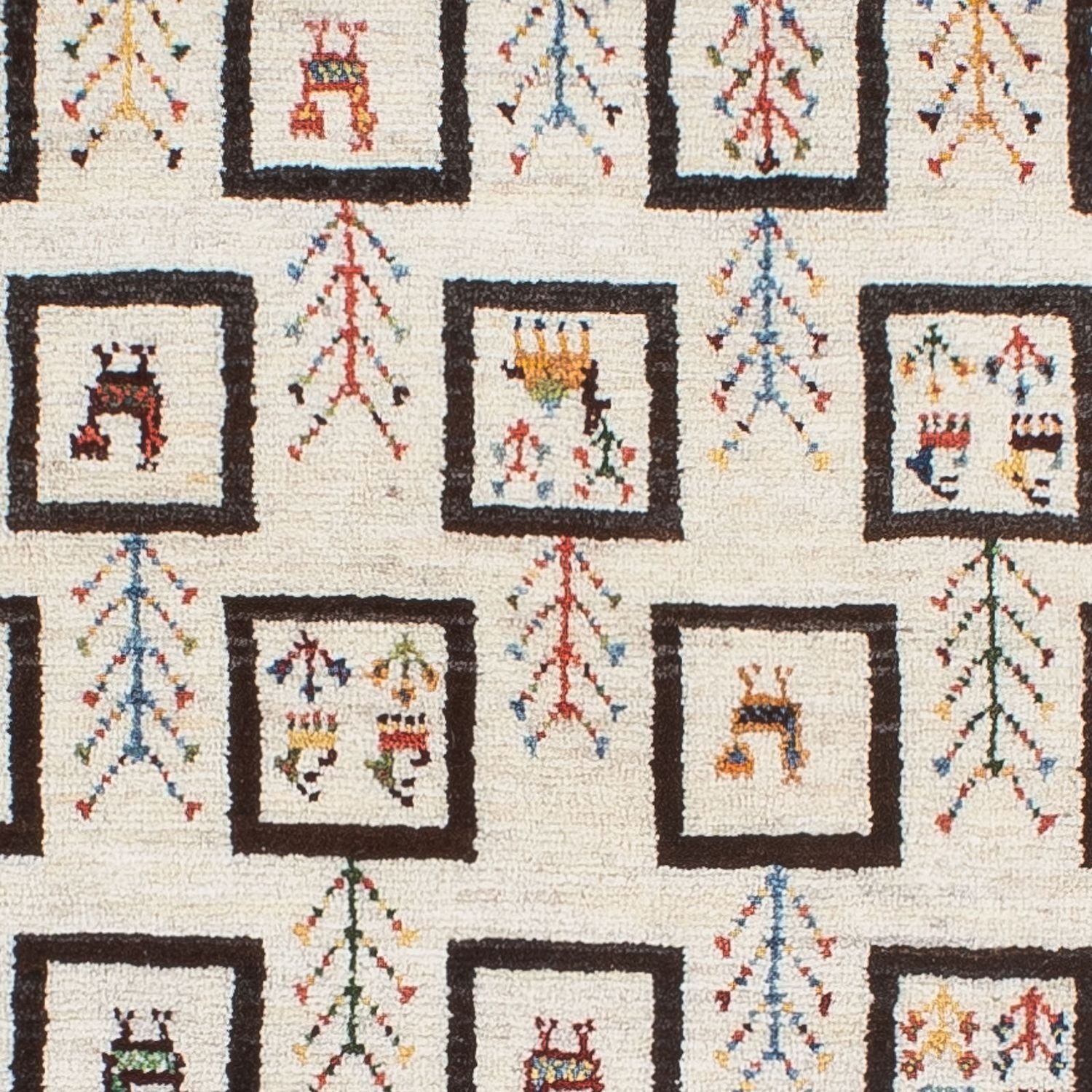 Tappeto corsia Tappeto Gabbeh - Loribaft Persero - 199 x 87 cm - naturale