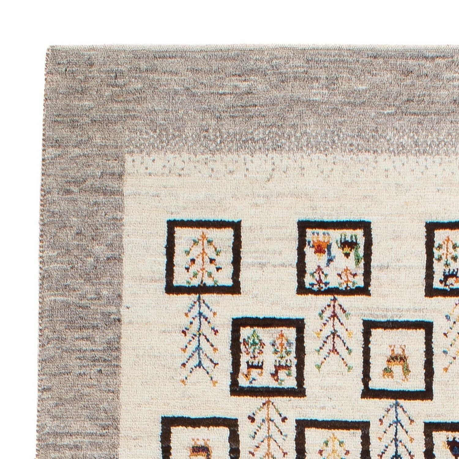 Tappeto corsia Tappeto Gabbeh - Loribaft Persero - 199 x 87 cm - naturale