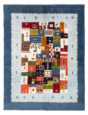 Tappeto Gabbeh - Persero - 197 x 156 cm - blu