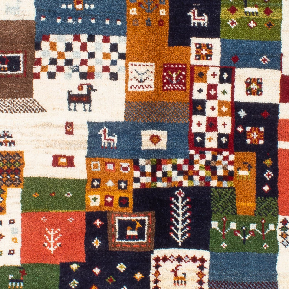 Tappeto Gabbeh - Persero - 197 x 156 cm - blu