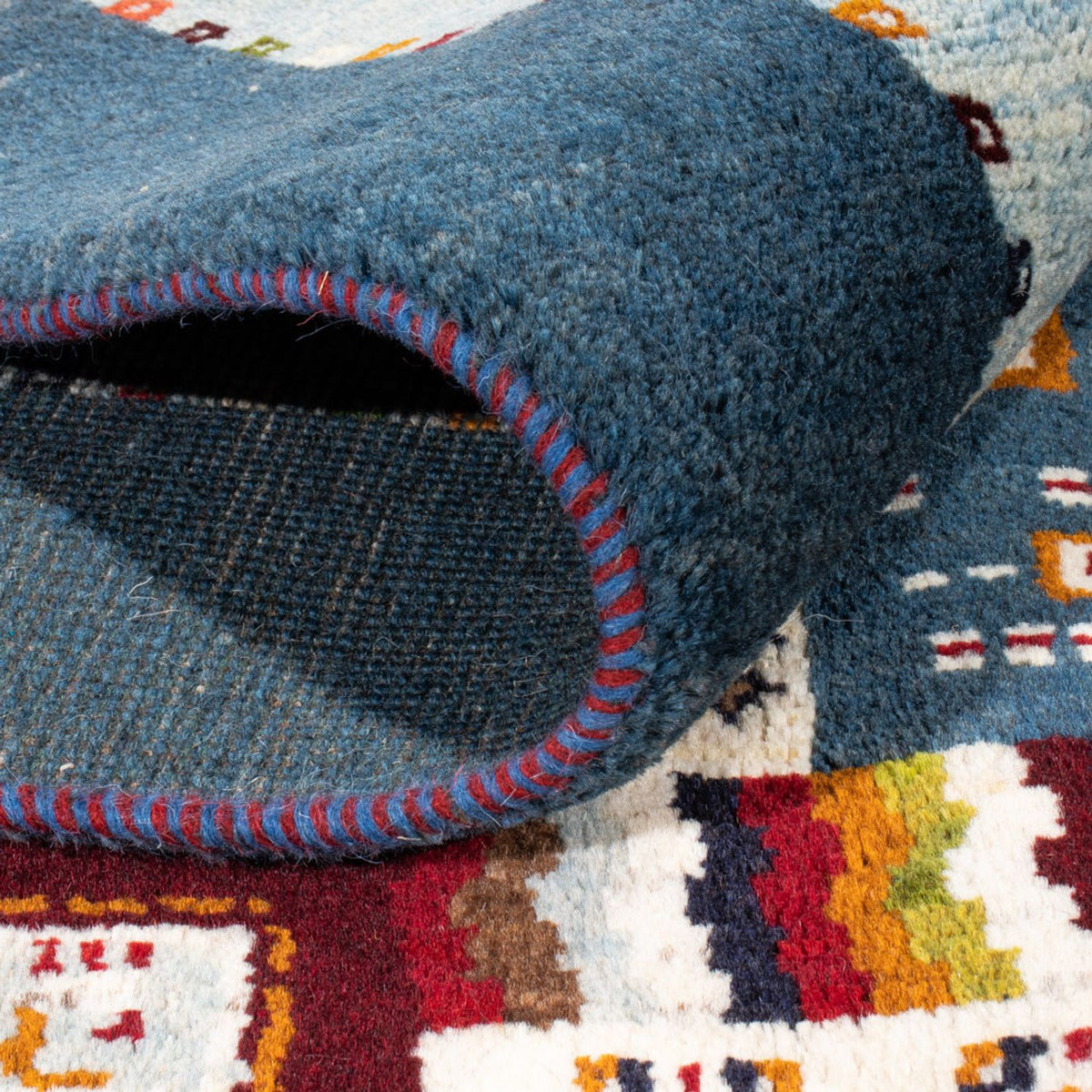 Tappeto Gabbeh - Persero - 197 x 156 cm - blu