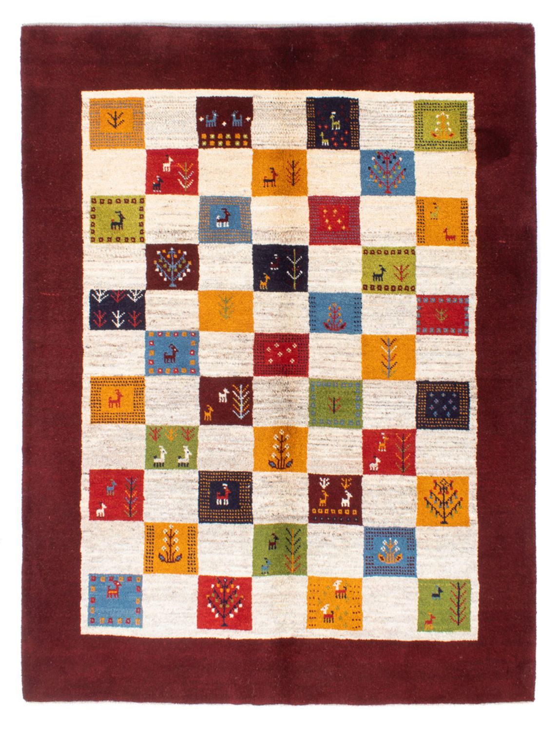 Tappeto Gabbeh - Persero - 197 x 155 cm - multicolore
