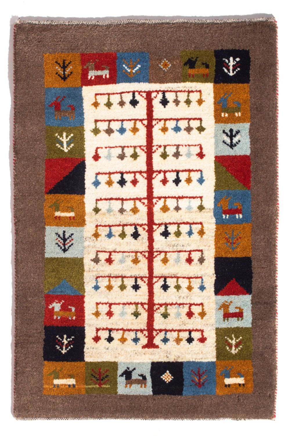 Tappeto Gabbeh - Persero - 88 x 61 cm - multicolore