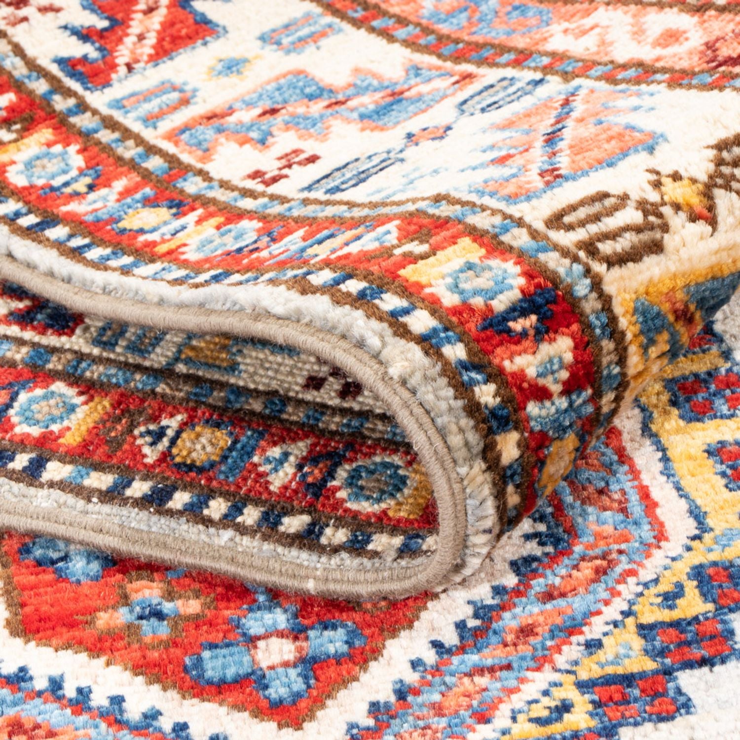 Tappeto corsia Tappeto Ziegler - Kazak - 228 x 74 cm - blu chiaro