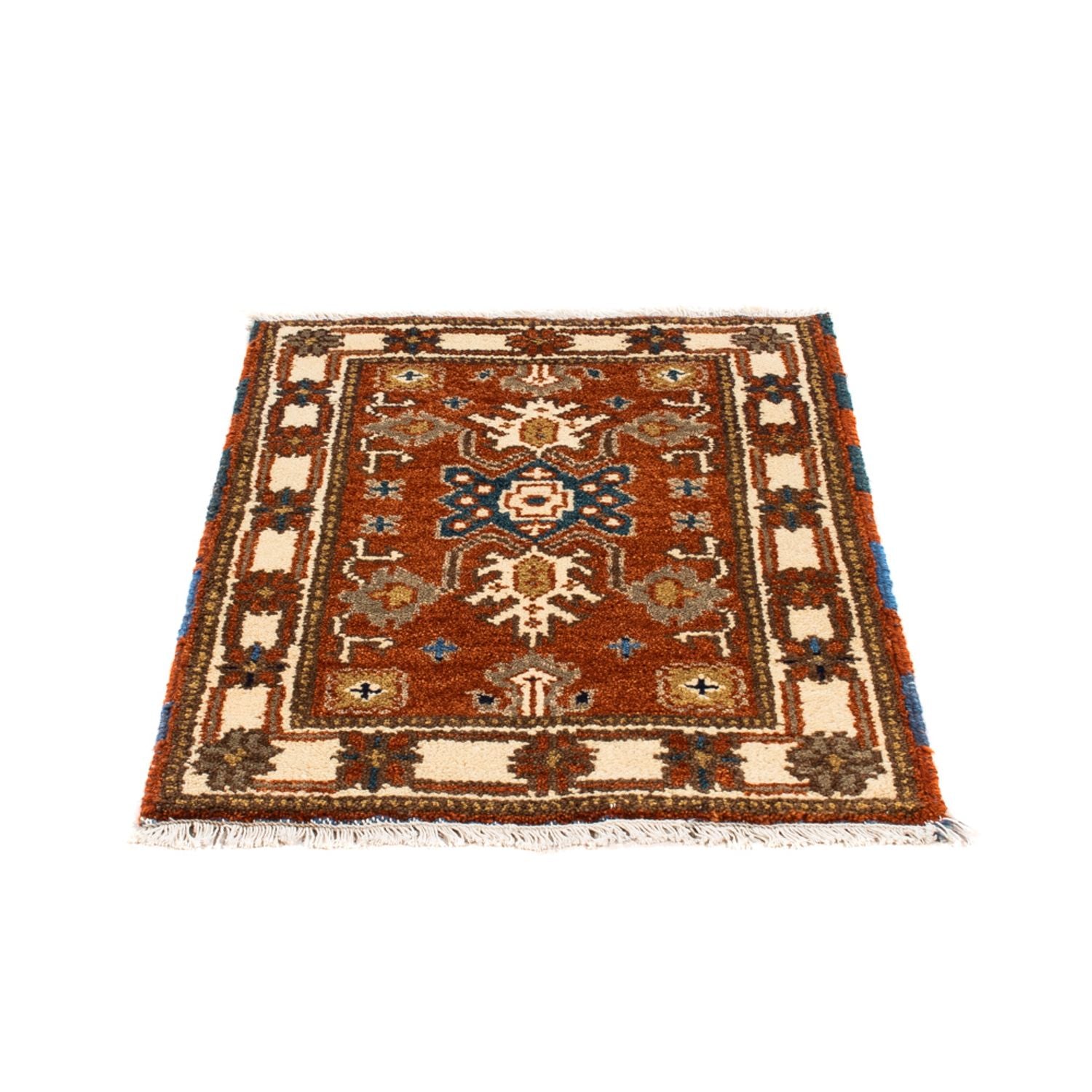 Tappeto orientale - 93 x 63 cm - ruggine