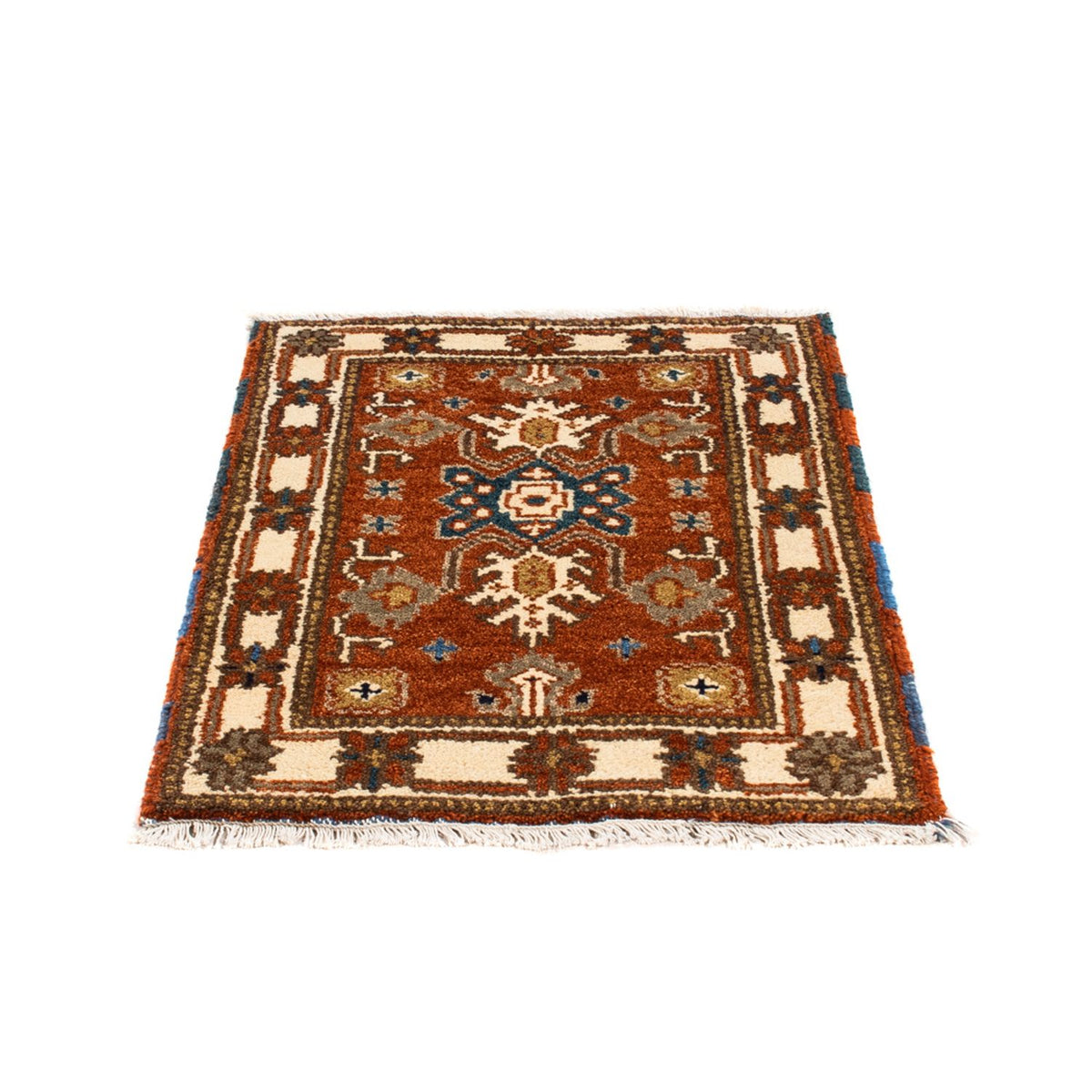 Tappeto orientale - 93 x 63 cm - ruggine
