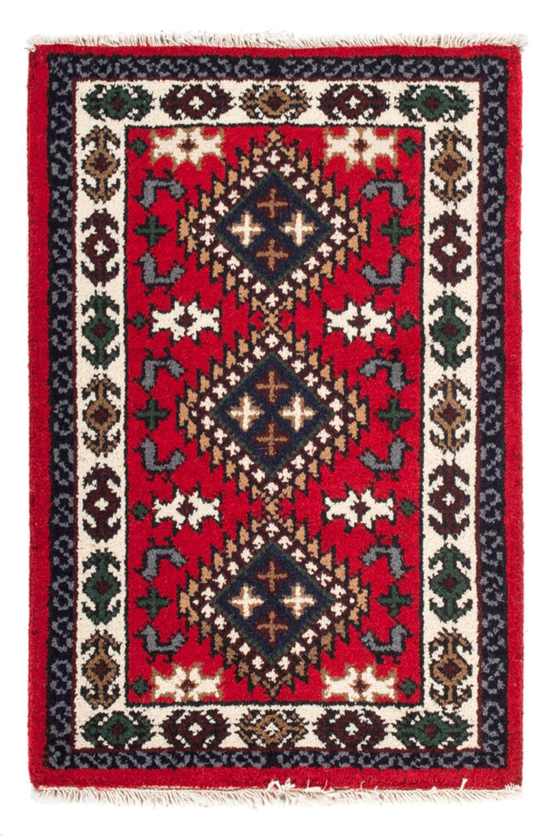 Tappeto orientale - 90 x 60 cm - rosso