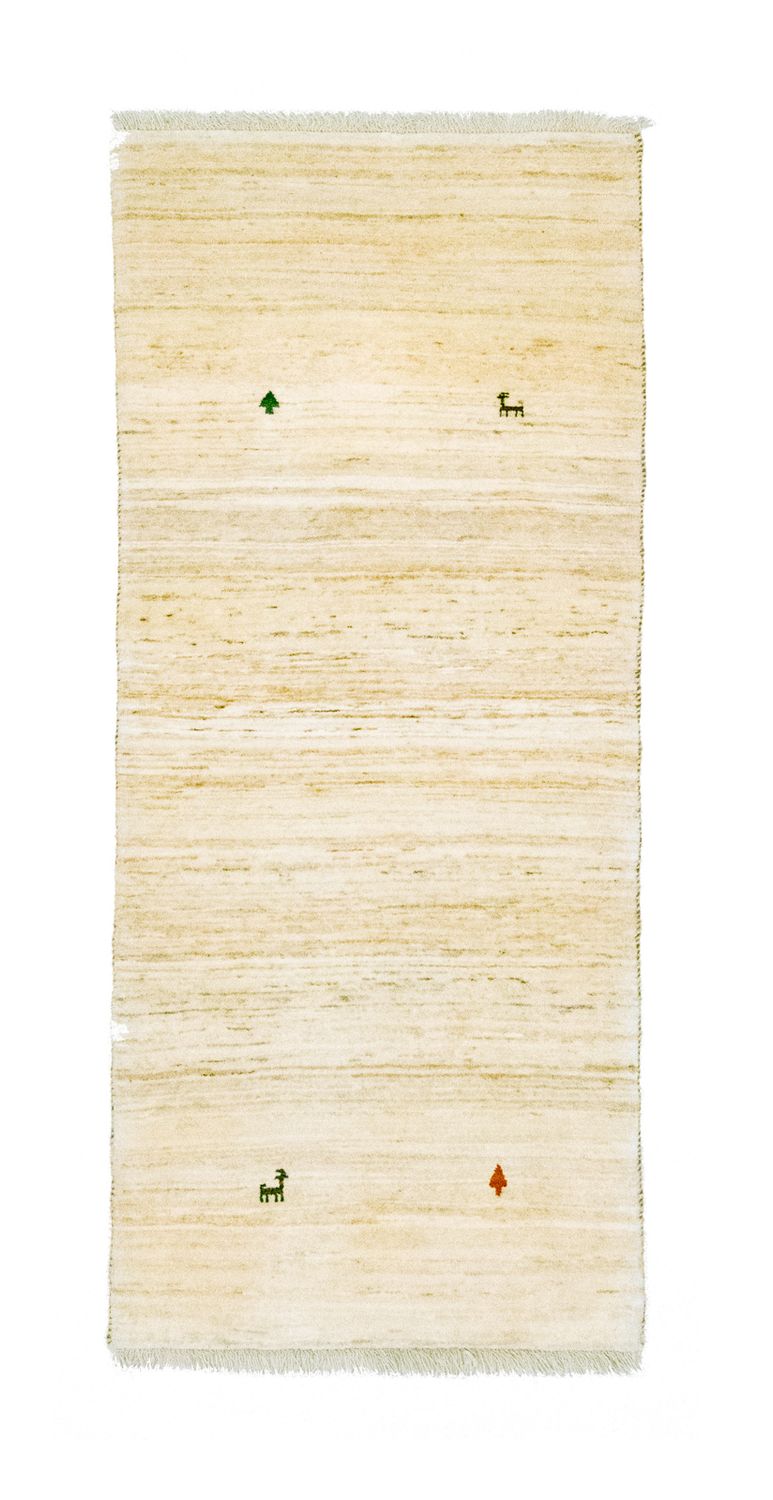 Tappeto corsia Tappeto Gabbeh - Persero - 202 x 75 cm - beige