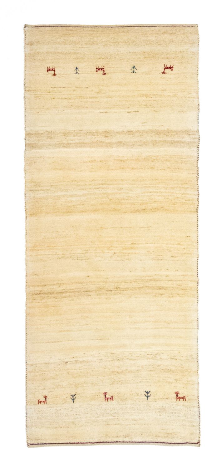 Tappeto corsia Tappeto Gabbeh - Persero - 215 x 75 cm - beige