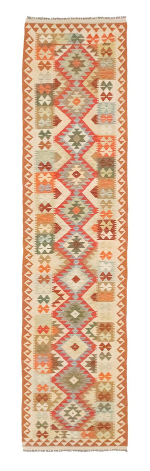 Tappeto corsia Tappeto Kelim - Orientale - 396 x 81 cm - rosso
