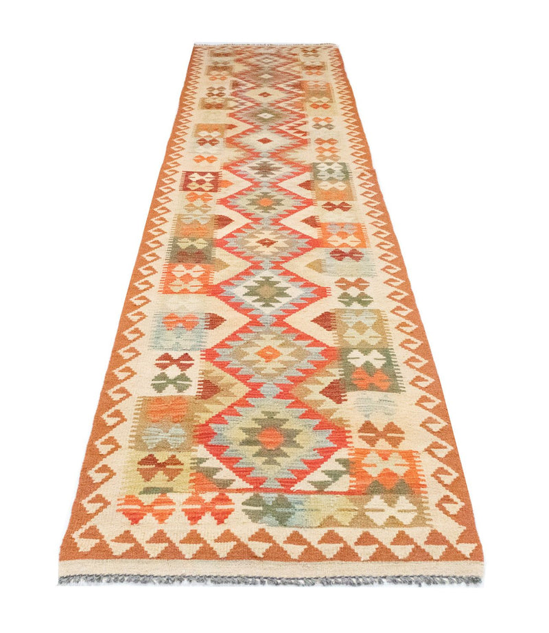 Tappeto corsia Tappeto Kelim - Orientale - 396 x 81 cm - rosso