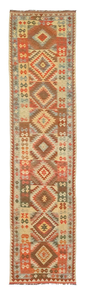 Tappeto corsia Tappeto Kelim - Orientale - 395 x 84 cm - marrone