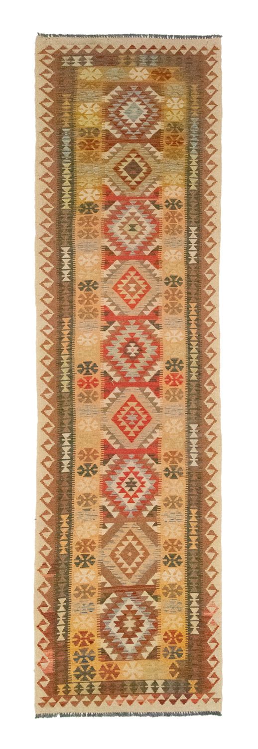 Tappeto corsia Tappeto Kelim - Orientale - 390 x 85 cm - marrone