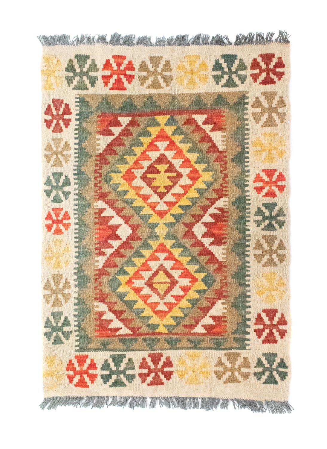 Tappeto Kelim - Orientale - 90 x 60 cm - verde