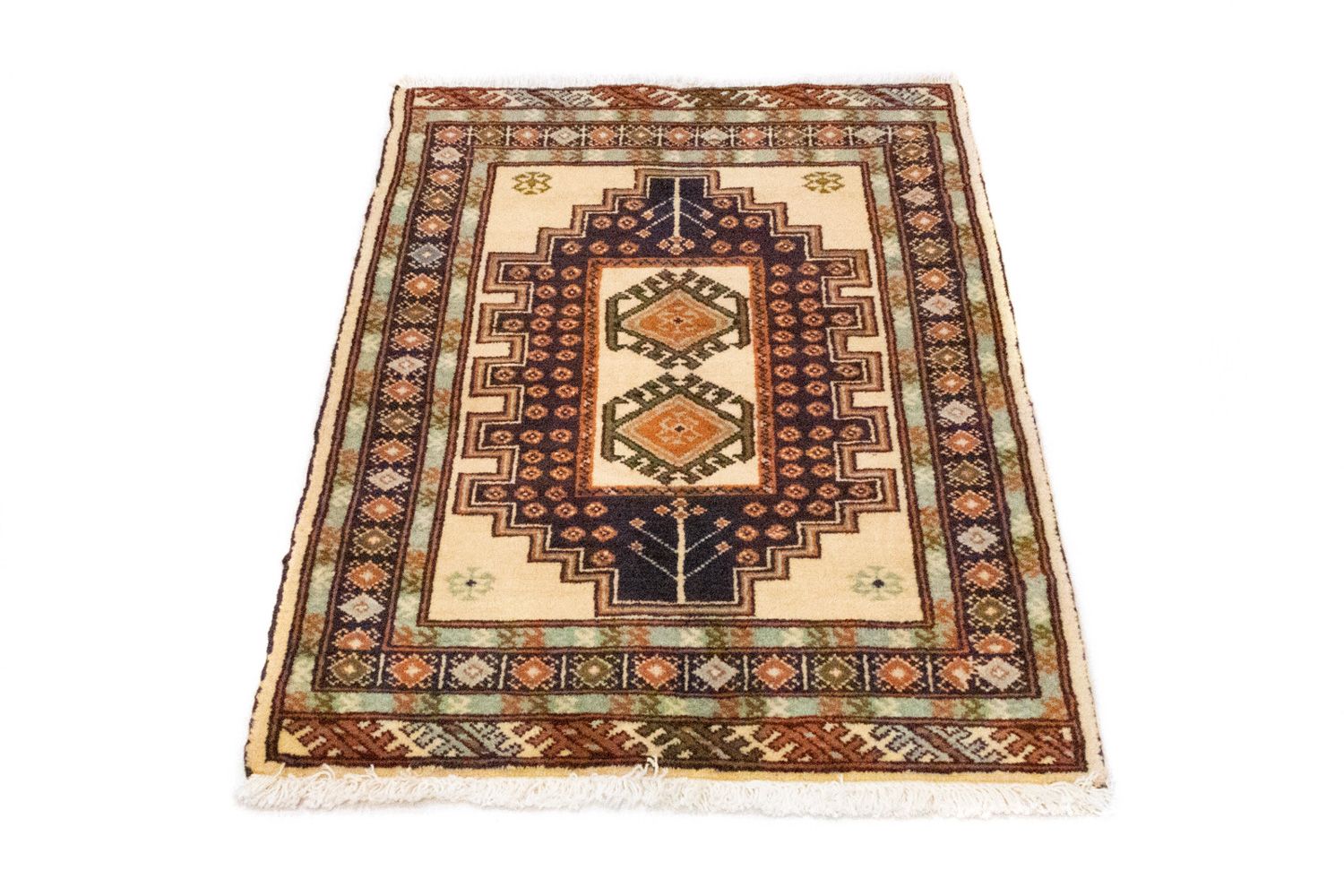 Tappeto Turkaman - 93 x 63 cm - blu