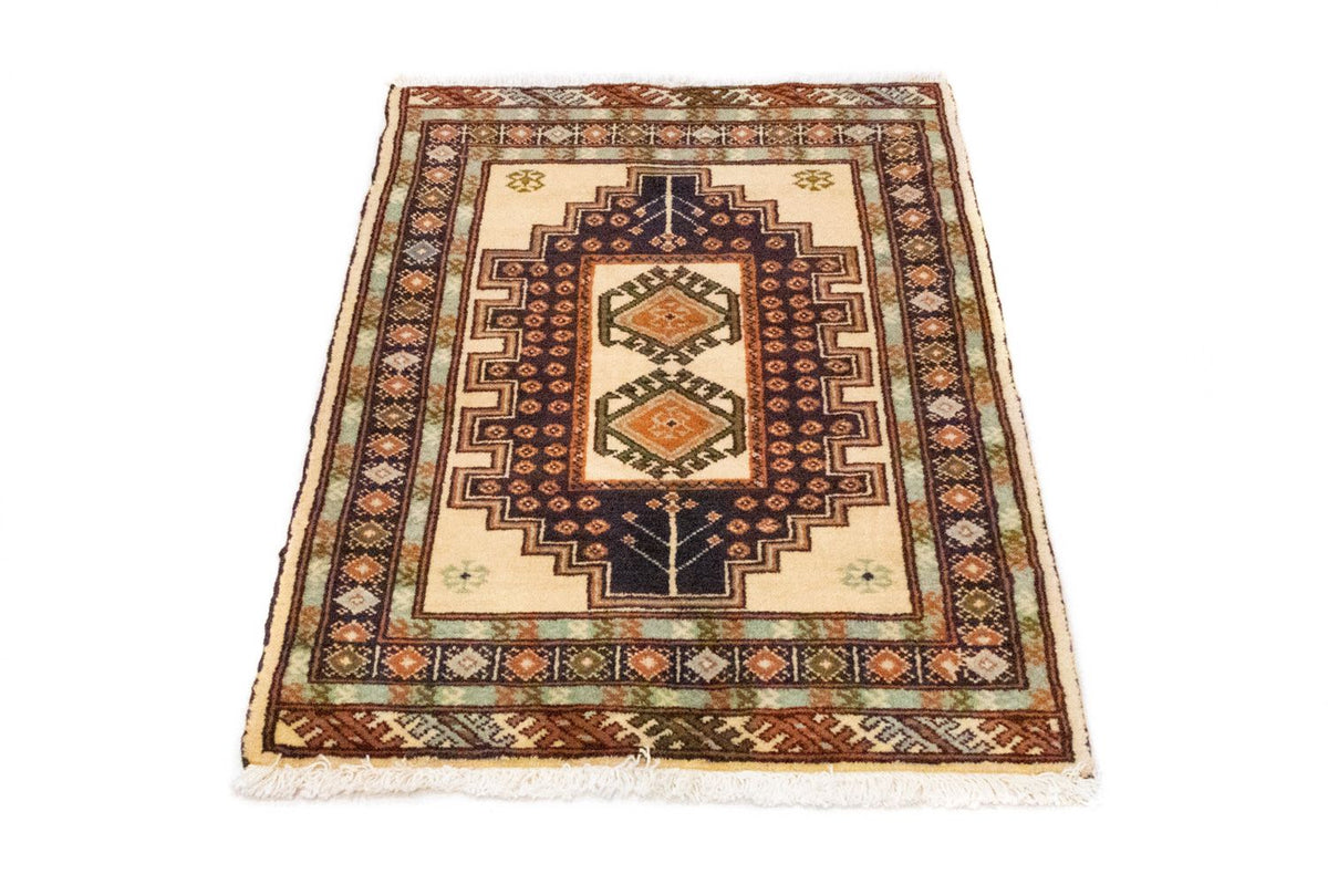 Tappeto Turkaman - 93 x 63 cm - blu