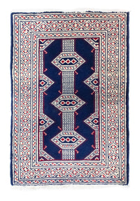 Tappeto Turkaman - 88 x 62 cm - blu