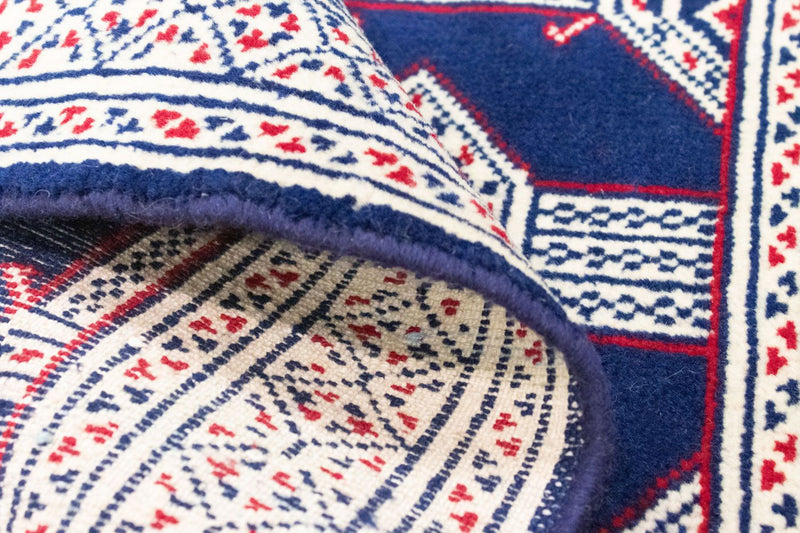 Tappeto Turkaman - 88 x 62 cm - blu