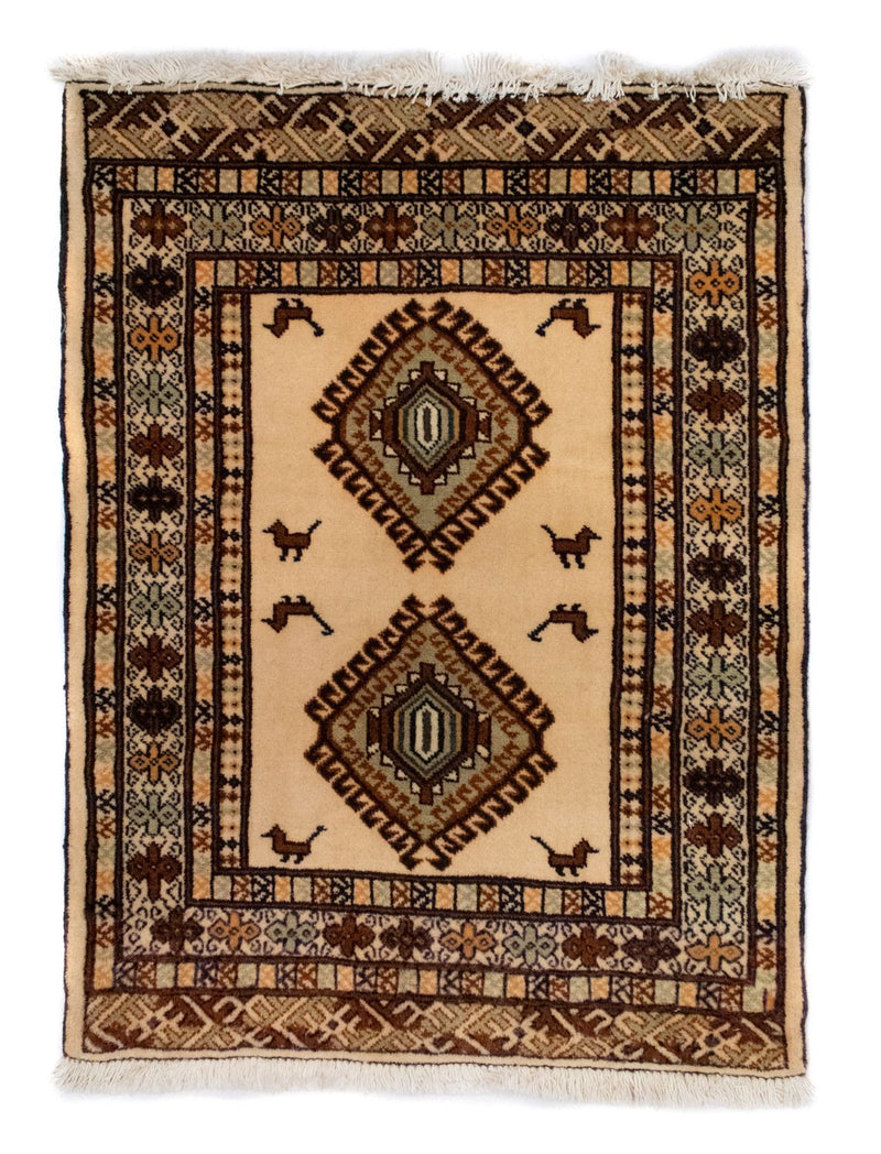 Tappeto Turkaman - 87 x 64 cm - blu
