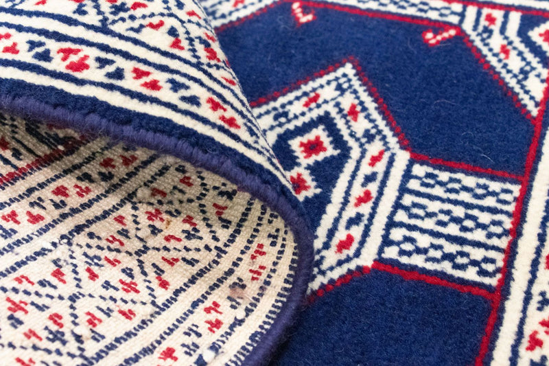 Tappeto Turkaman - 90 x 62 cm - blu