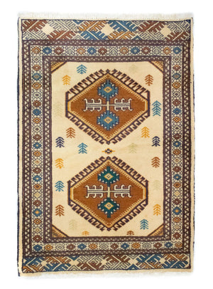 Tappeto Turkaman - 89 x 64 cm - blu