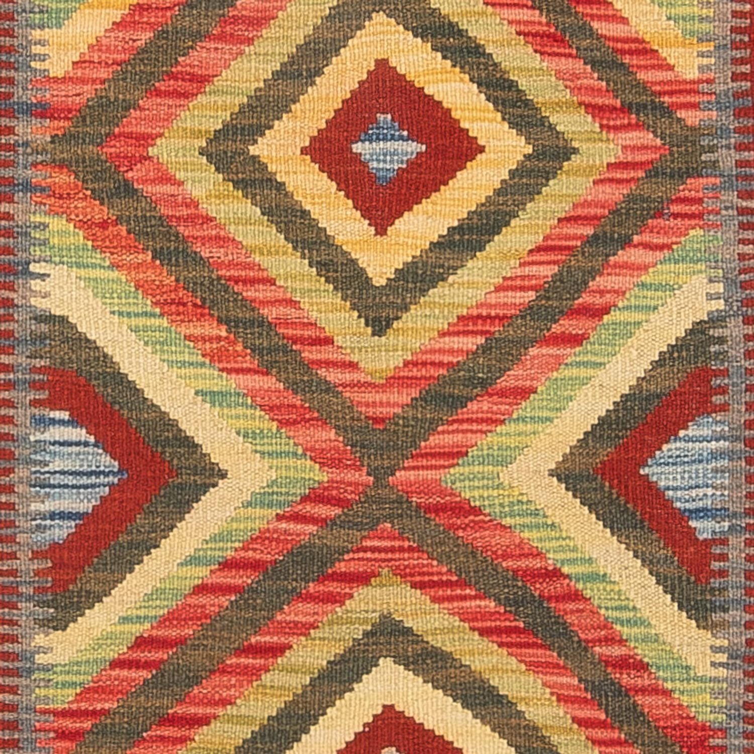 Tappeto corsia Tappeto Kelim - Splash - 402 x 91 cm - multicolore