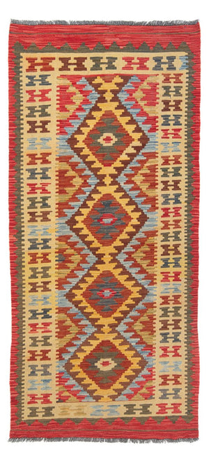 Tappeto corsia Tappeto Kelim - Splash - 201 x 94 cm - multicolore