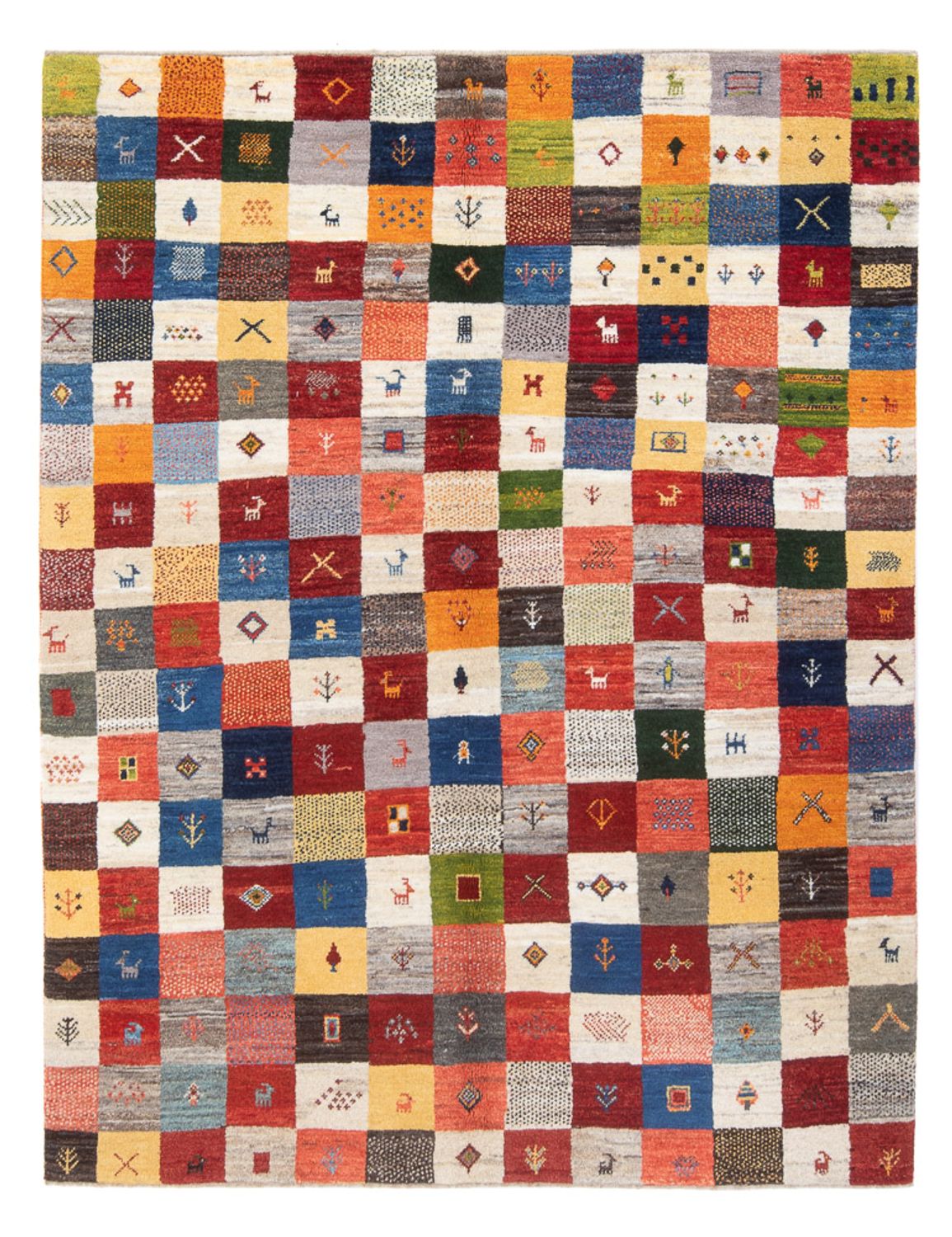 Tappeto Gabbeh - Persero - 201 x 157 cm - multicolore