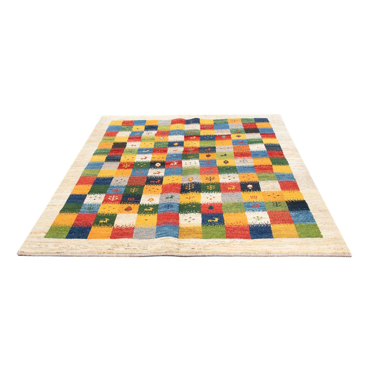 Tappeto Gabbeh - Persero - 204 x 153 cm - multicolore