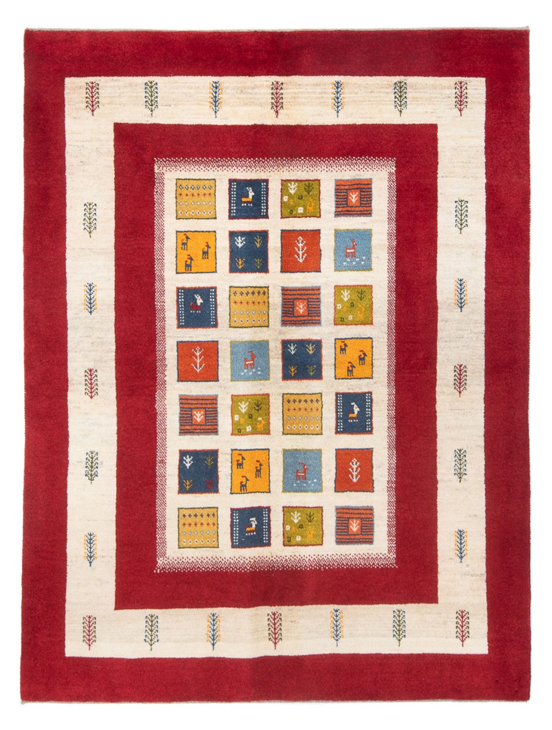 Tappeto Gabbeh - Persero - 204 x 157 cm - multicolore