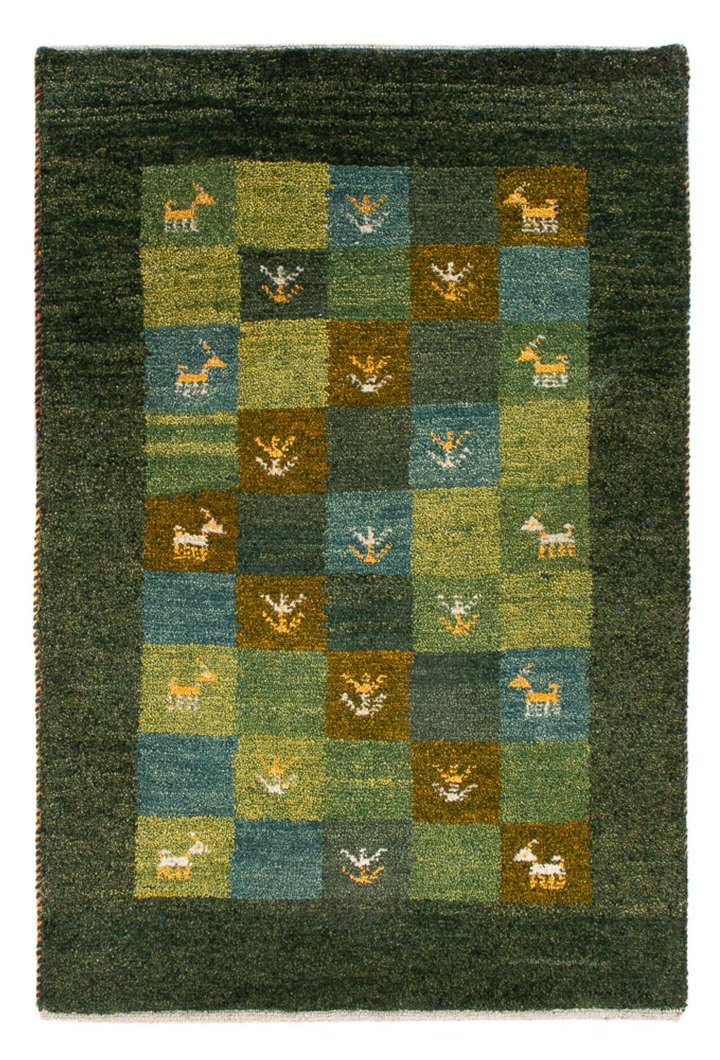 Tappeto Gabbeh - Persero - 87 x 61 cm - verde