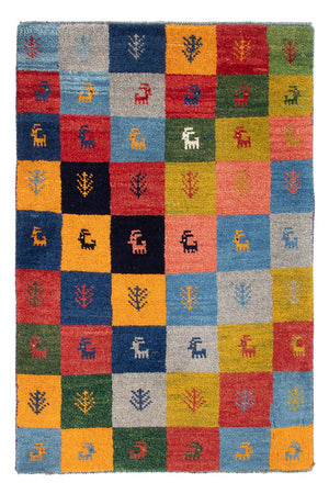 Tappeto Gabbeh - Persero - 90 x 63 cm - multicolore