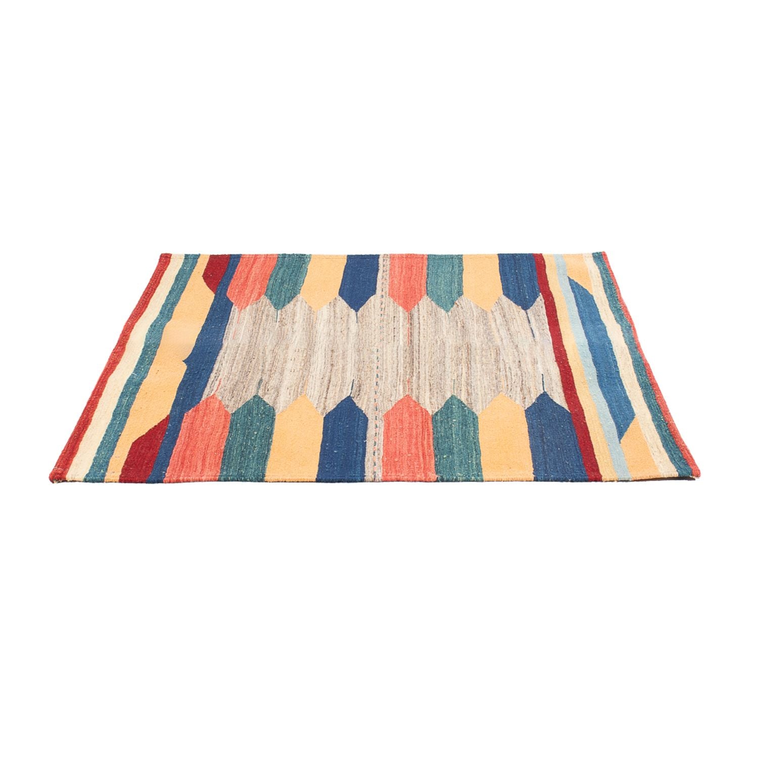 Tappeto Kelim - Orientale quadrato  - 128 x 125 cm - verde menta