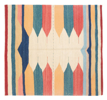 Tappeto Kelim - Orientale quadrato  - 129 x 125 cm - verde menta