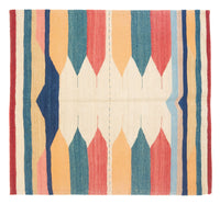 Tappeto Kelim - Orientale quadrato  - 129 x 125 cm - verde menta