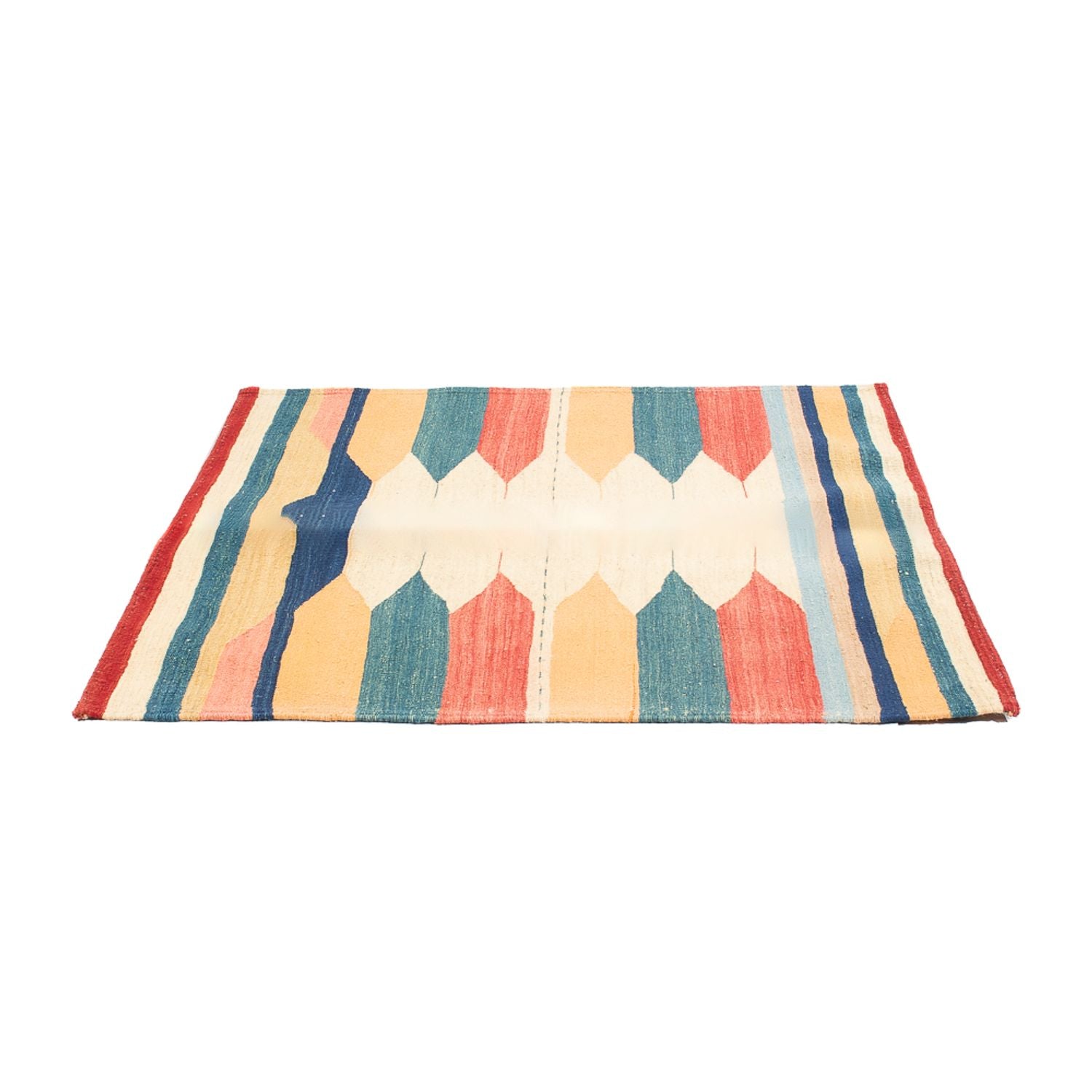 Tappeto Kelim - Orientale quadrato  - 129 x 125 cm - verde menta