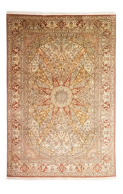 Tappeto di seta - Seta del Kashmir - 270 x 185 cm - marrone