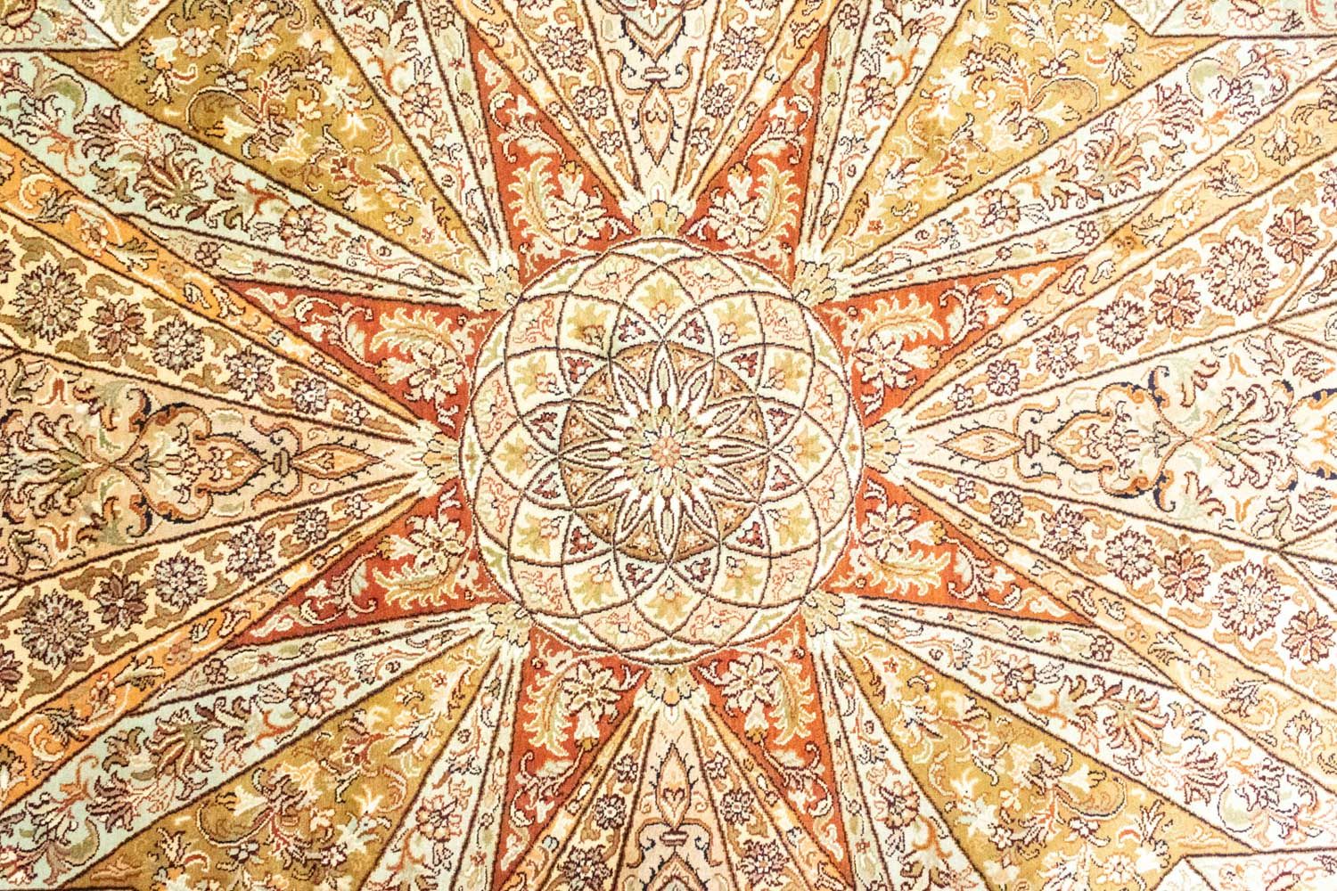 Tappeto di seta - Seta del Kashmir - 270 x 185 cm - marrone