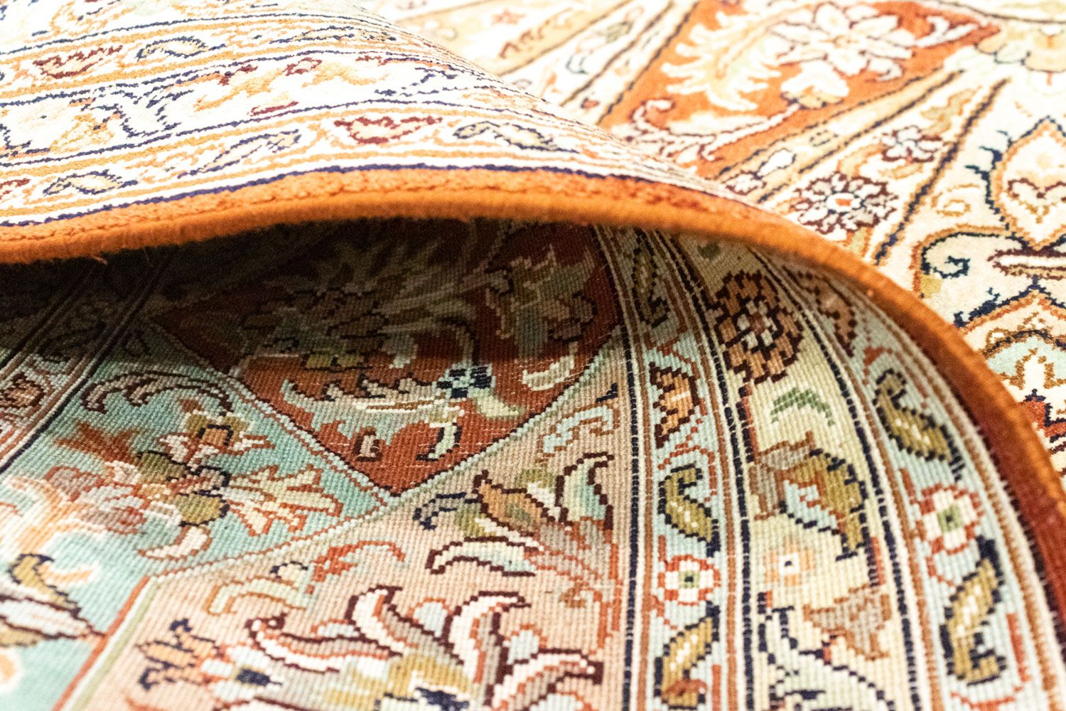 Tappeto di seta - Seta del Kashmir - 270 x 185 cm - marrone