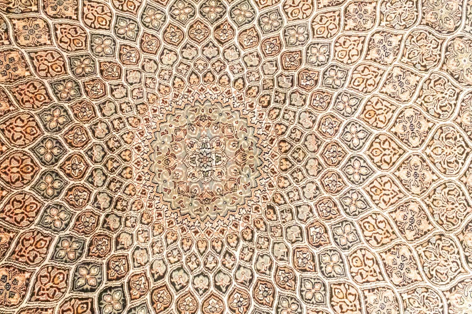 Tappeto di seta - Seta del Kashmir - 280 x 185 cm - marrone