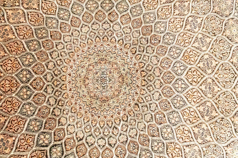 Tappeto di seta - Seta del Kashmir - 280 x 185 cm - marrone