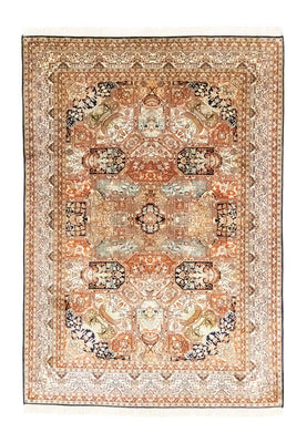 Tappeto di seta - Seta del Kashmir - 229 x 152 cm - beige