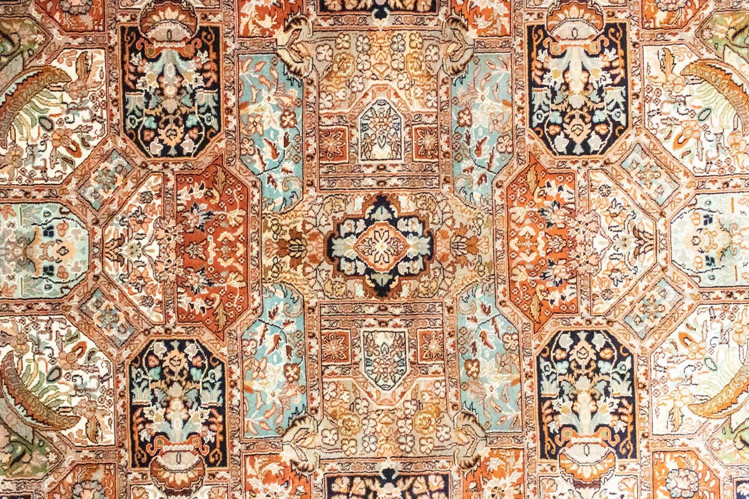 Tappeto di seta - Seta del Kashmir - 229 x 152 cm - beige