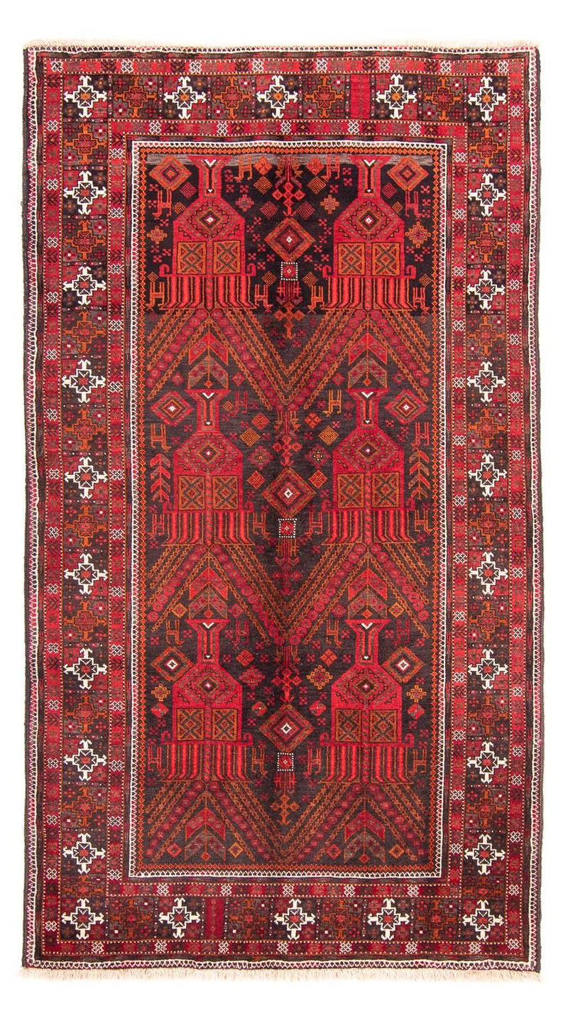 Tappeto corsia Tappeto Belutsch - 240 x 124 cm - rosso scuro