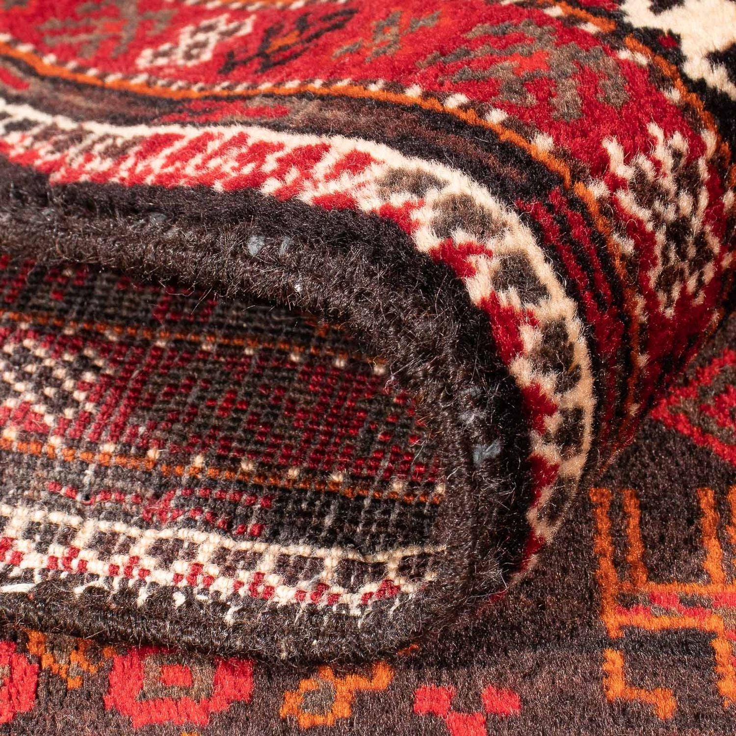 Tappeto corsia Tappeto Belutsch - 240 x 124 cm - rosso scuro