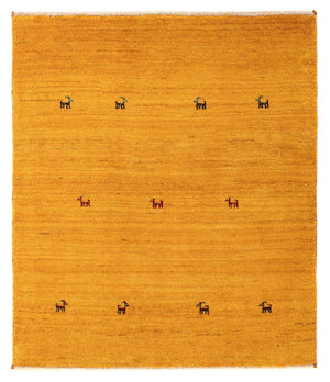 Tappeto Gabbeh - Loribaft Persero quadrato  - 103 x 85 cm - arancione