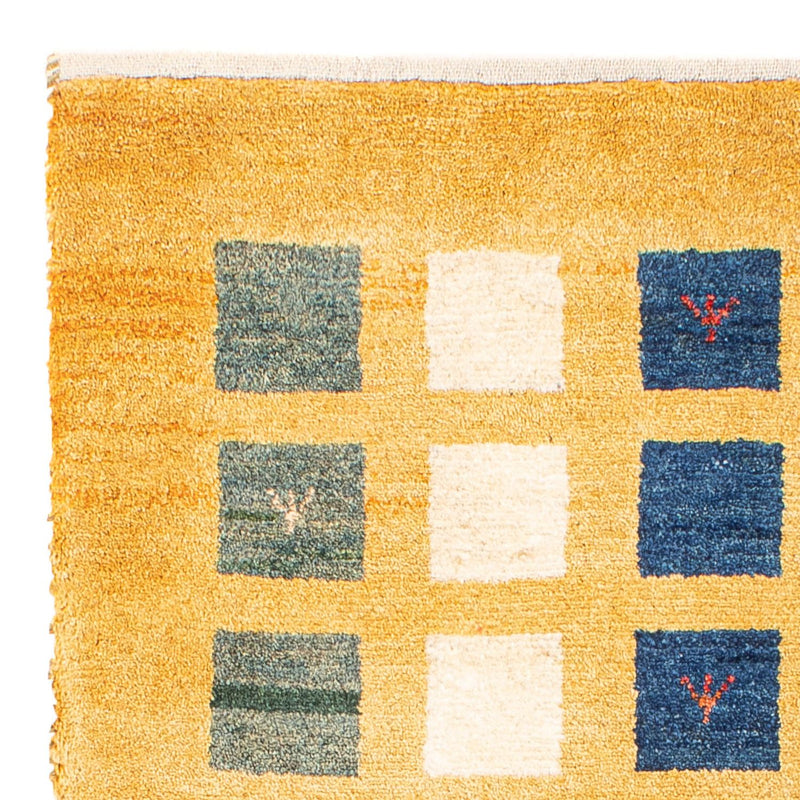 Tappeto Gabbeh - Loribaft Persero - 118 x 84 cm - giallo senape