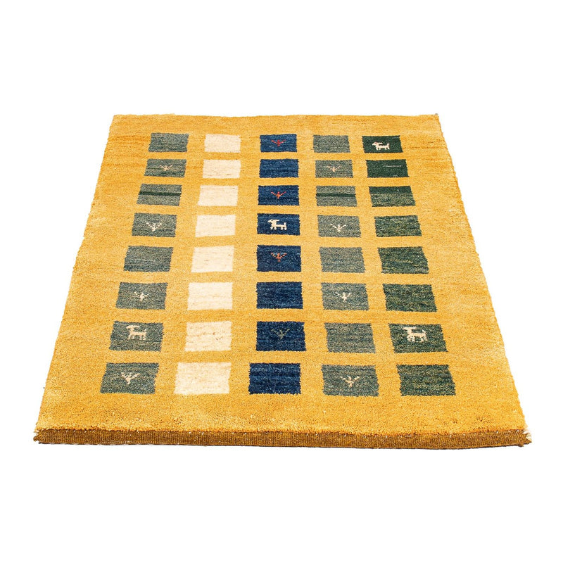 Tappeto Gabbeh - Loribaft Persero - 118 x 84 cm - giallo senape