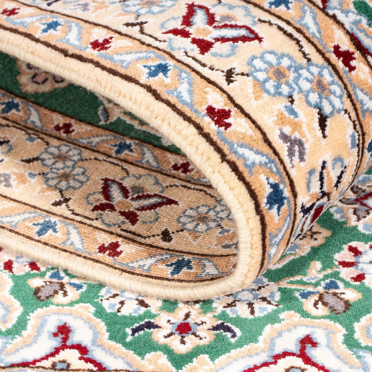 Tappeto Persero - Nain - Reale - 148 x 101 cm - verde scuro